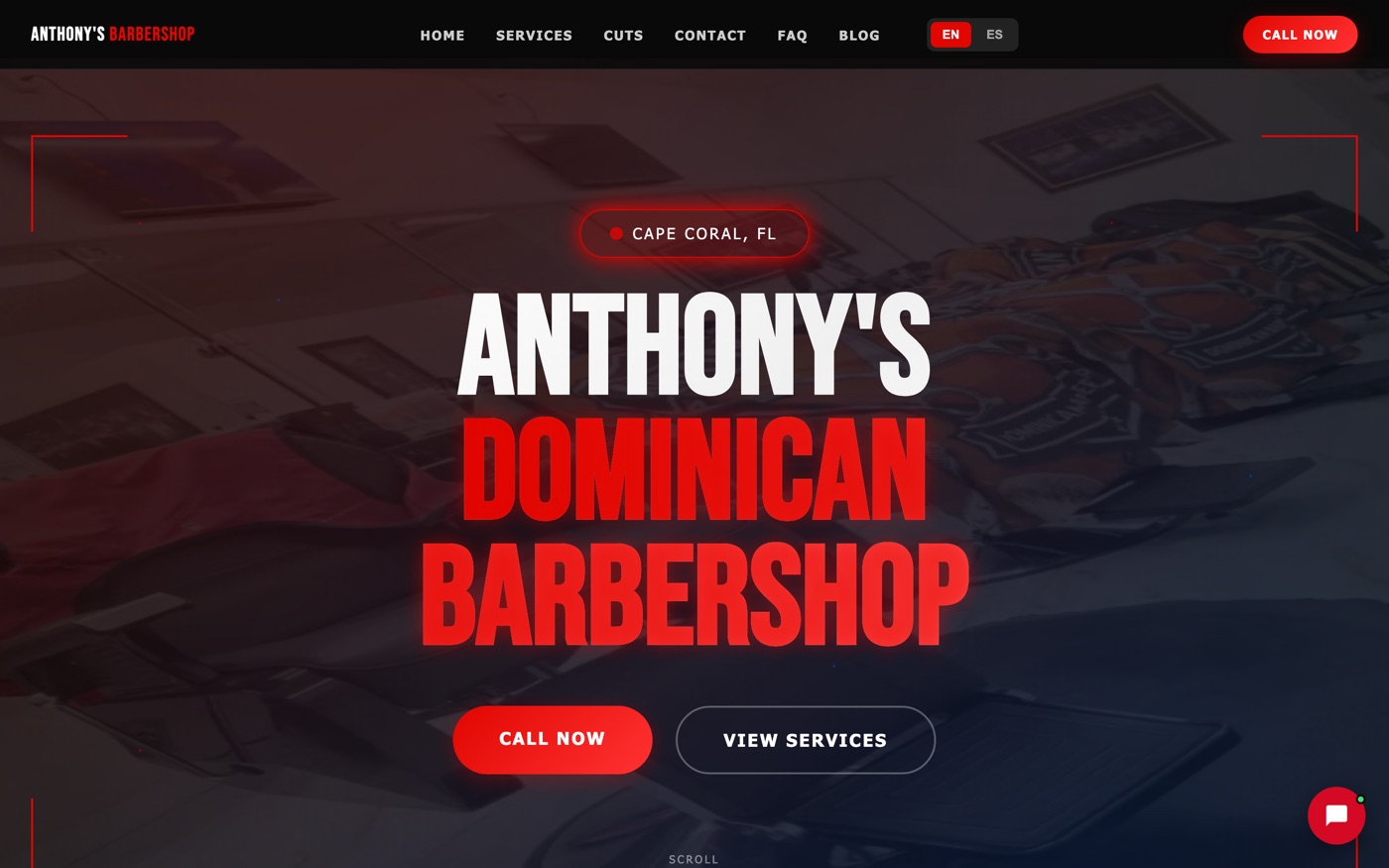 Anthony's Dominican Barbershop website