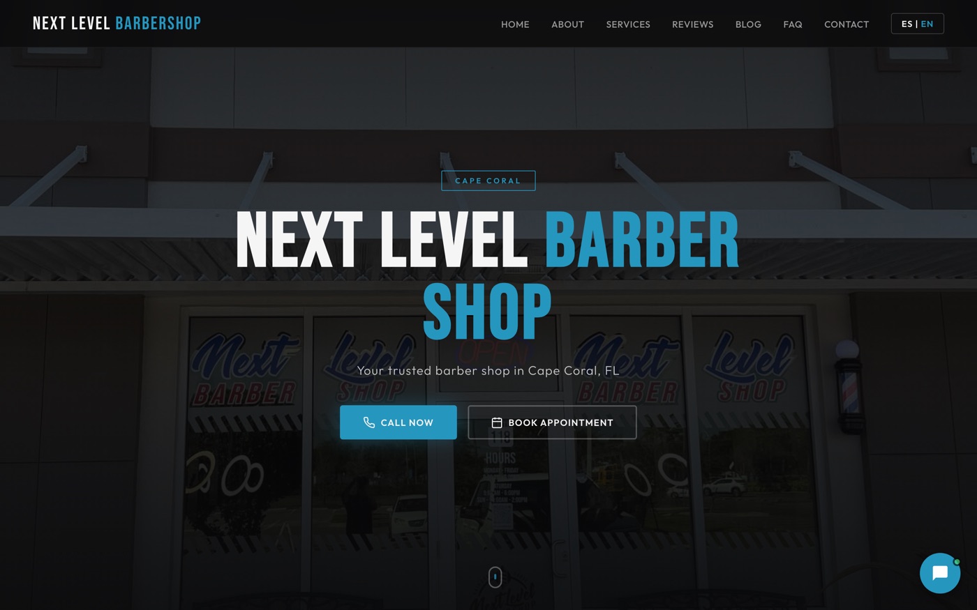 Next Level Barber Shop website
